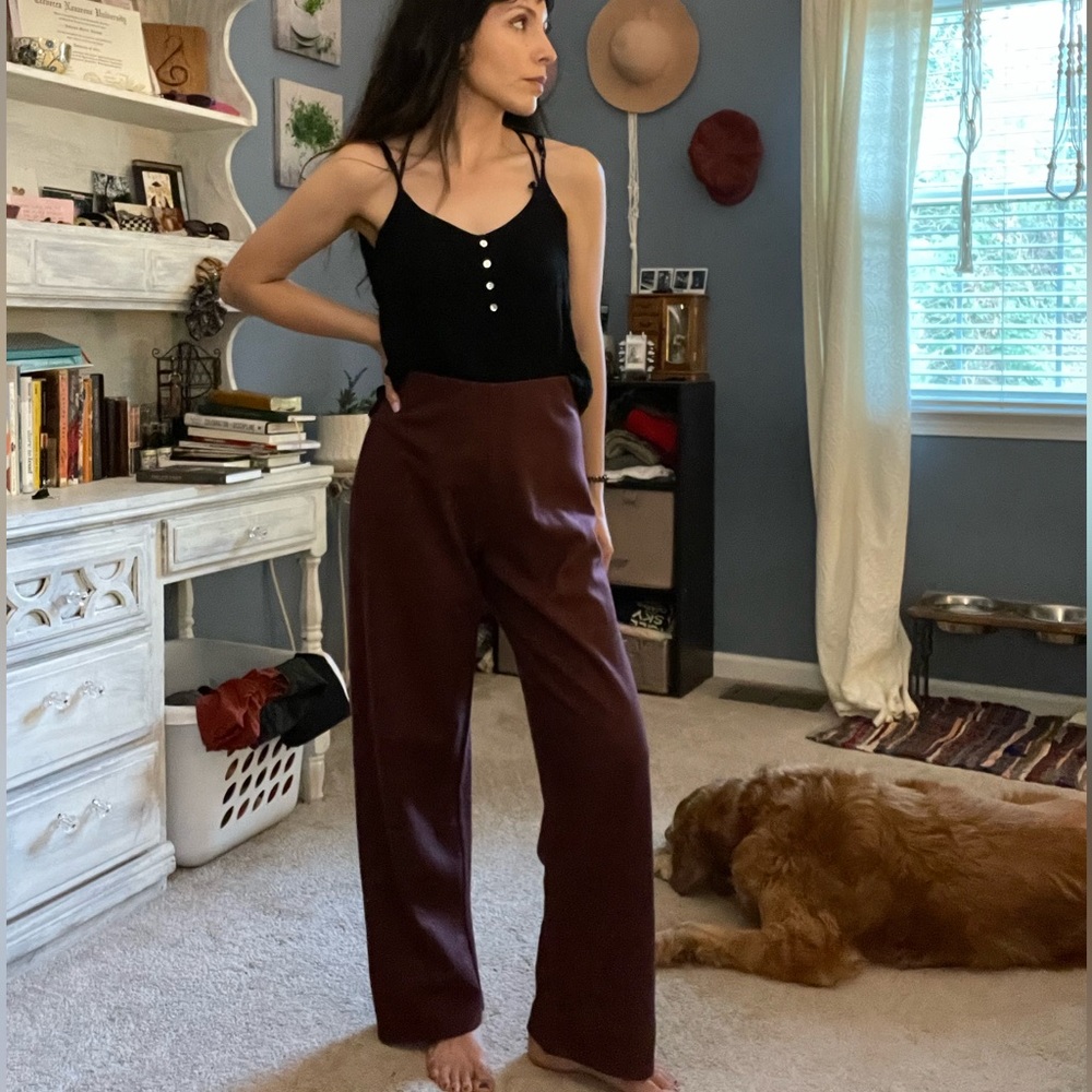 Eileen Fisher boiled wool straight pant